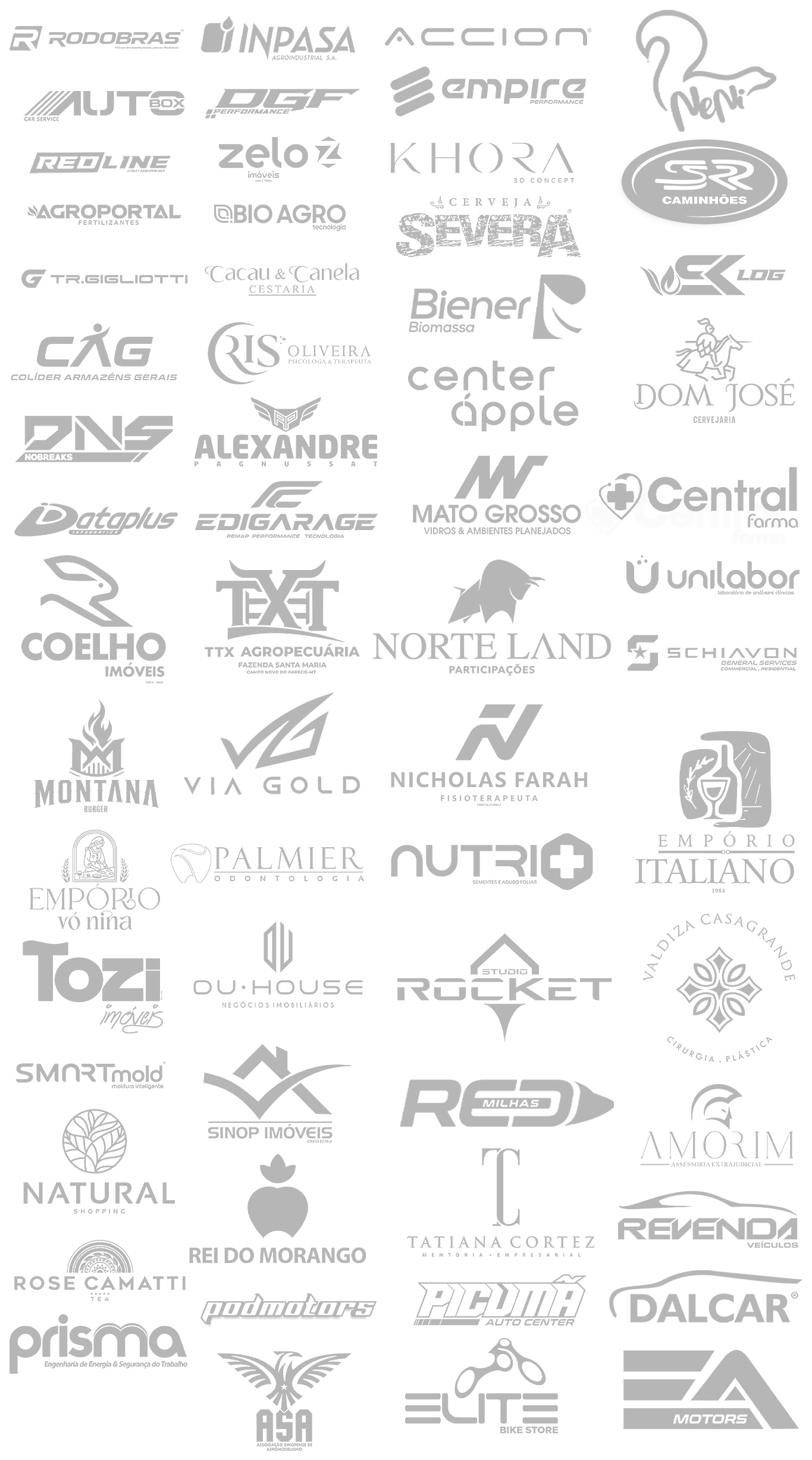 Logotipos de marcas criadas e atendidas pela Kadosh